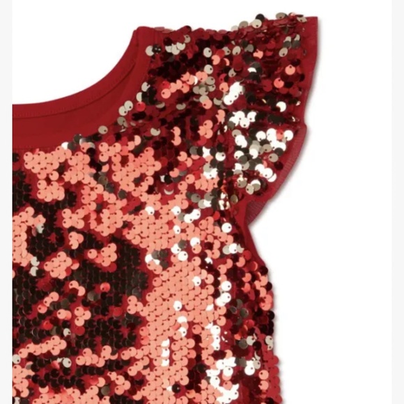 Wonder Nation Girls Red Sequin Dress Size Large (10-12) NEW - Picture 2 of 7